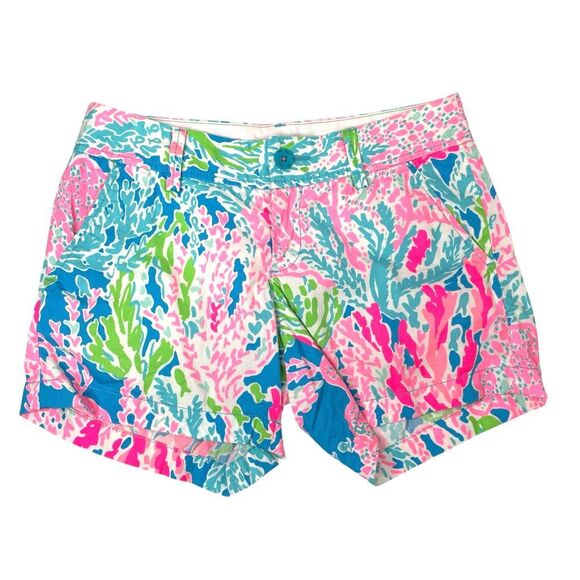 Lilly Pulitzer Callahan shorts 5” inseam Size 2 Lets Cha Cha print - Picture 1 of 6